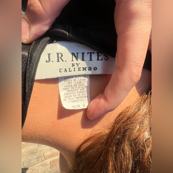 Vintage J.R. Nites Satin Evening Gown (6) - Picture 7 of 7